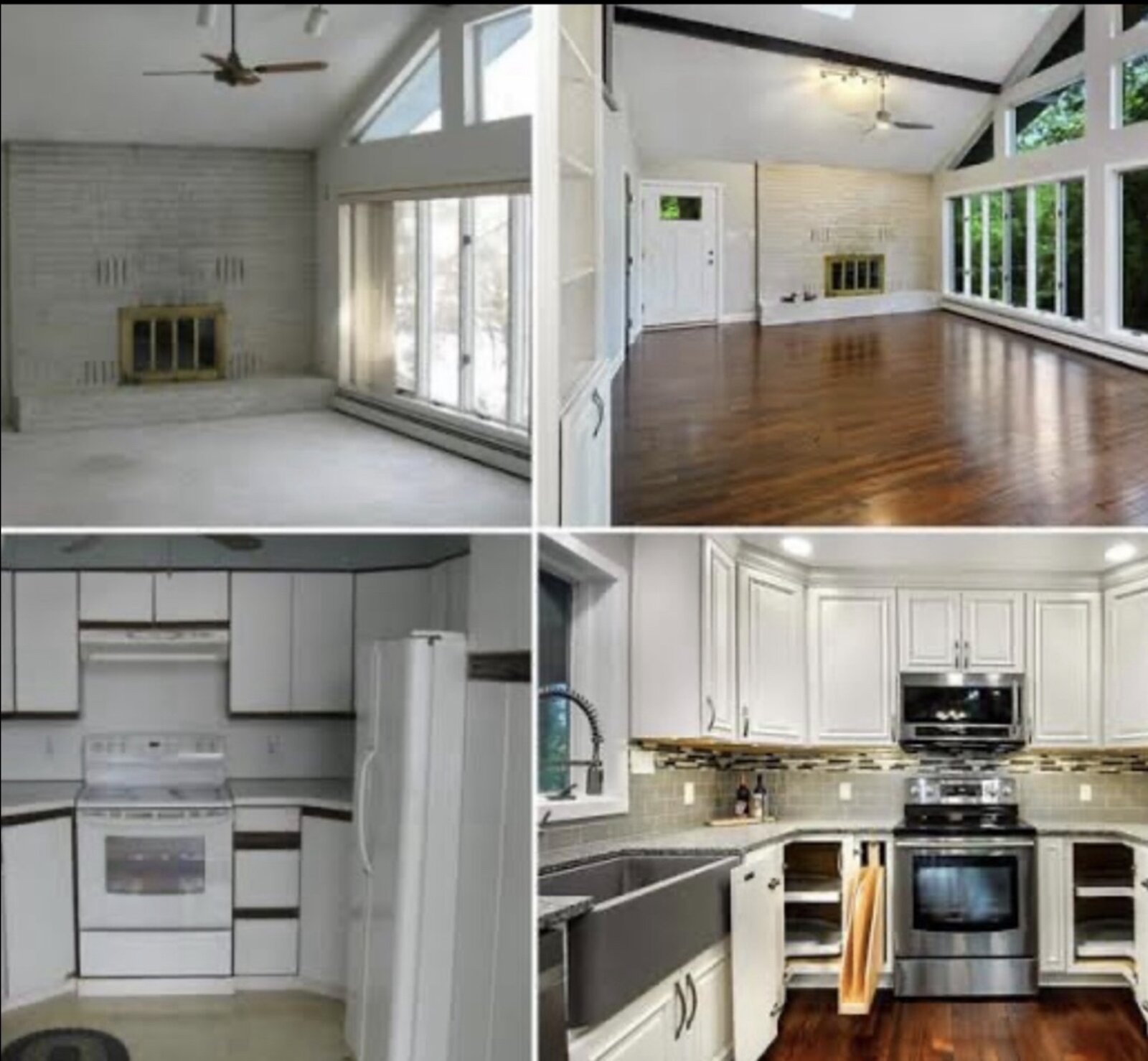 Interior renovation by On Point Design Construction showing rebuilt and finished living space